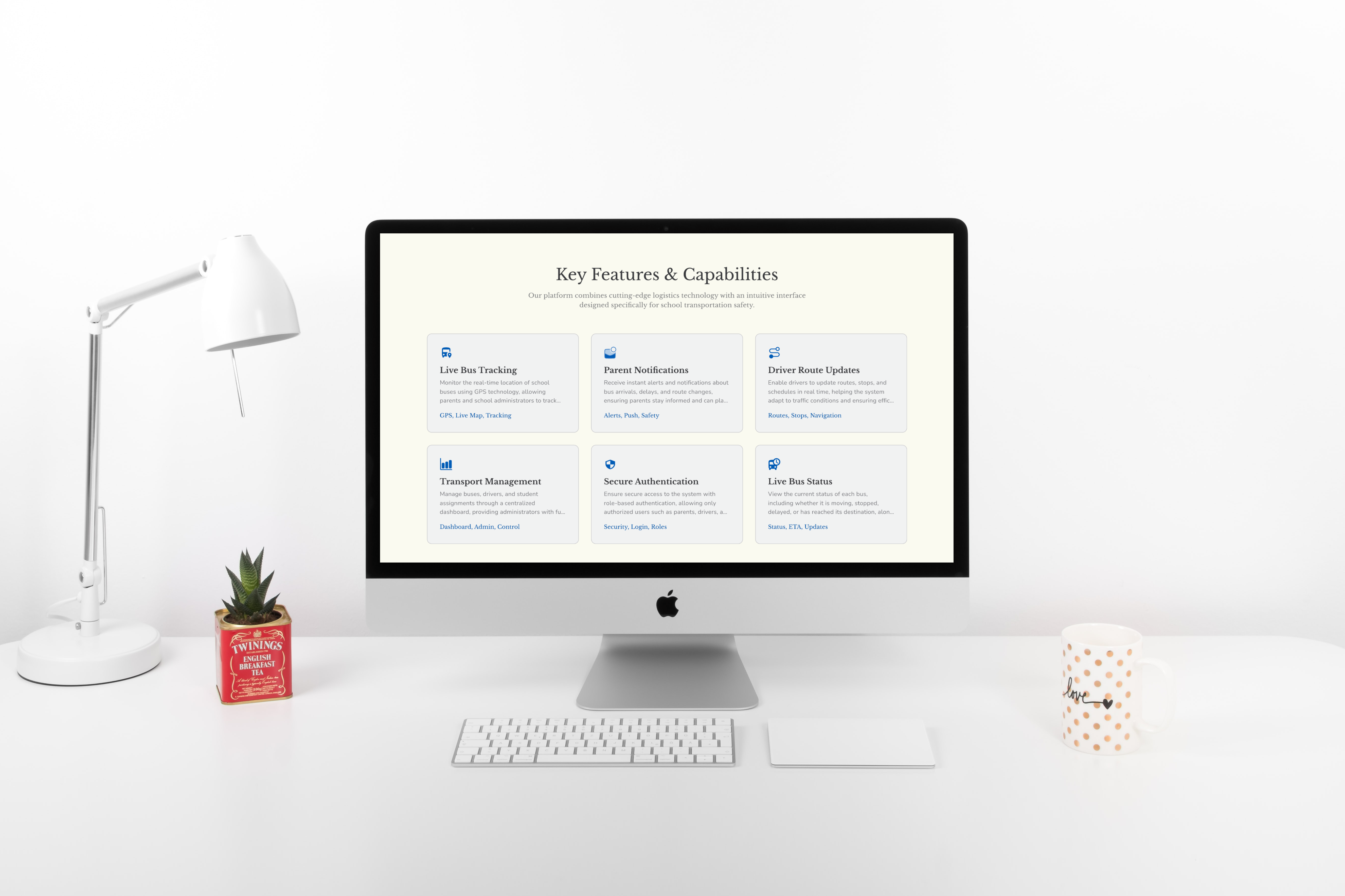 Features Screen Mockup